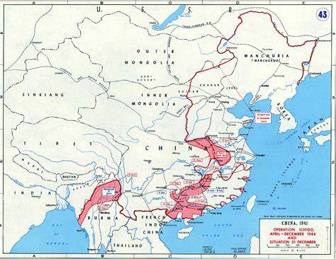 Map Of China In Ww2