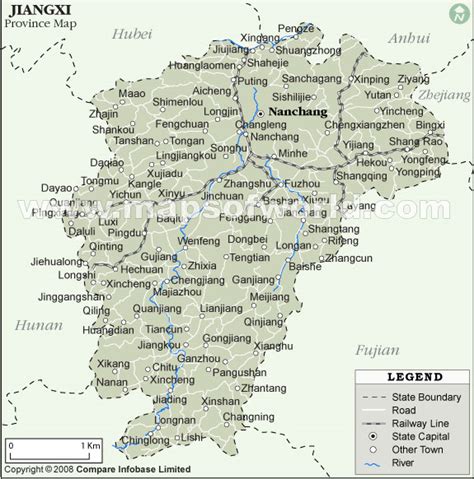 Map Of China Jiangxi