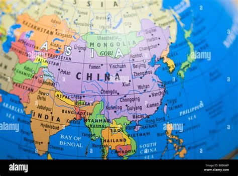Map Of China On Globe