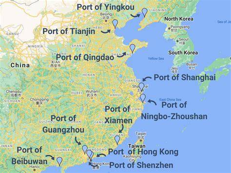 Map Of China Ports