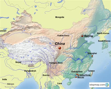 Map Of China Rivers And Cities