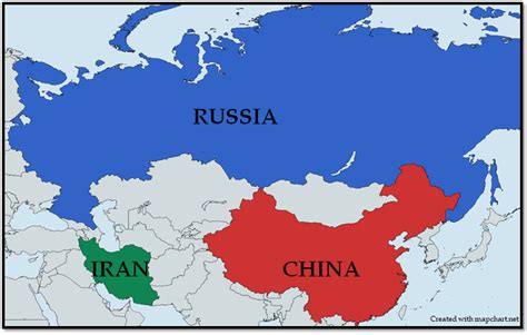 Map Of China Russia And Iran