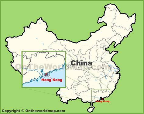 Map Of China Showing Hong Kong