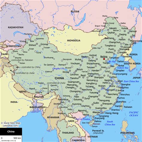 Map Of China Showing Major Cities
