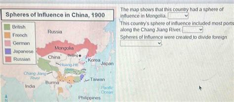 Map Of China Spheres Of Influence