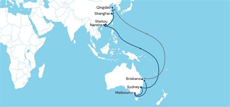 Map Of China To Australia