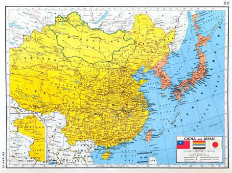 Map Of China Vs Japan