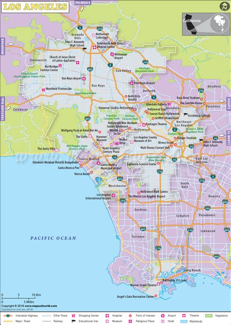 Map Of City Los Angeles