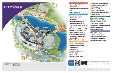 Map Of City Walk Universal