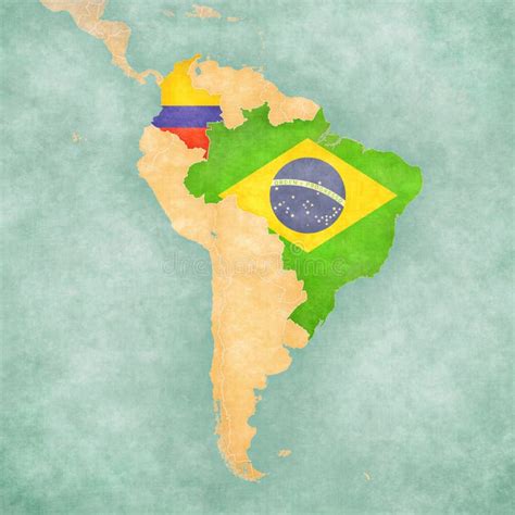 Map Of Colombia And Brazil