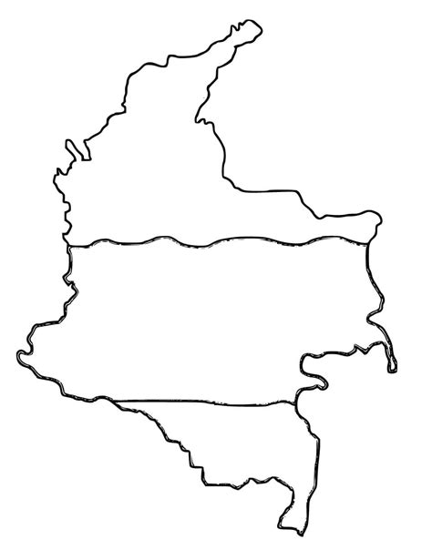 Map Of Colombia Coloring Page