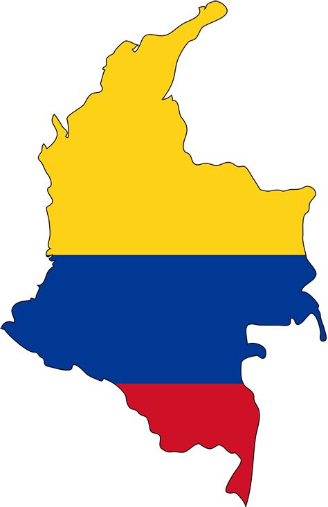 Map Of Colombia Flag