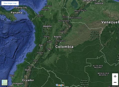 Map Of Colombia Google