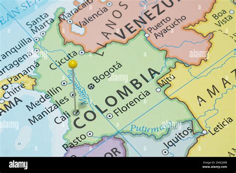 Map Of Colombia Showing Cali