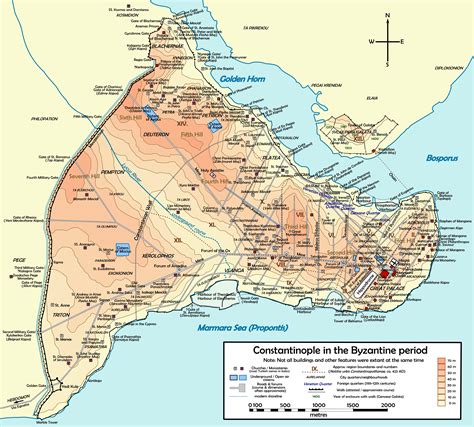 Map Of Constantinople 1054