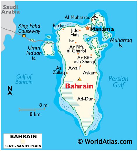 Map Of Countries Near Bahrain