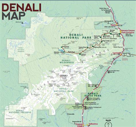 Map Of Denali Alaska Area