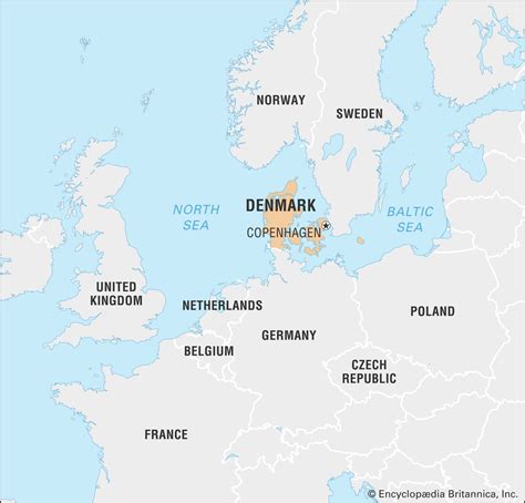 Map Of Denmark And France