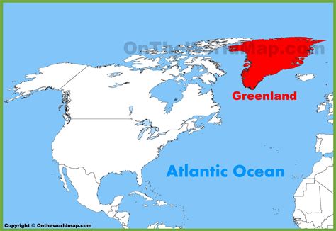 Map Of Denmark Greenland And America