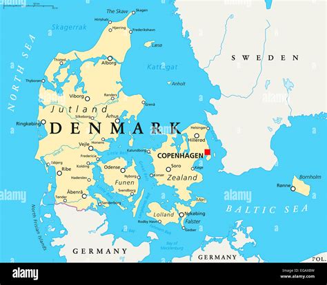 Map Of Denmark In English