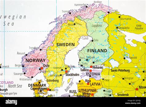 Map Of Denmark Norway And Finland