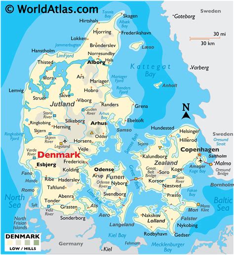 Map Of Denmark Towns