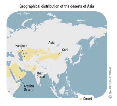 Map Of Deserts In Central Asia