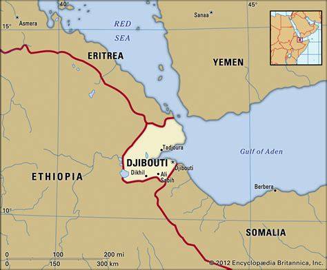 Map Of Djibouti And Sudan