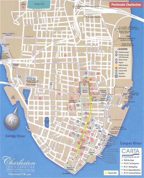 Map Of Downtown Charleston South Carolina