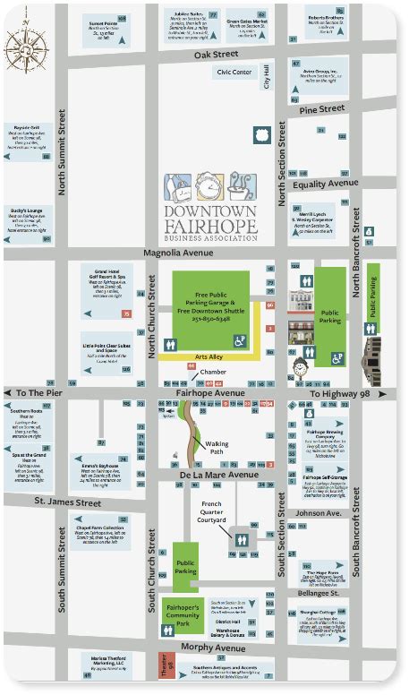 Map Of Downtown Fairhope