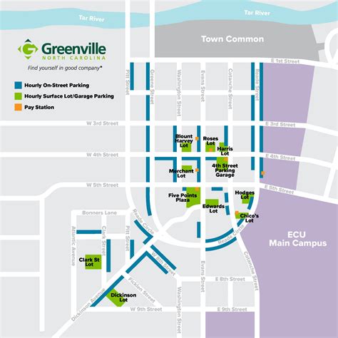 Map Of Downtown Greenville
