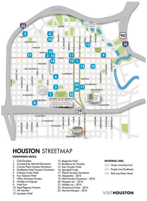 Map Of Downtown Houston Streets