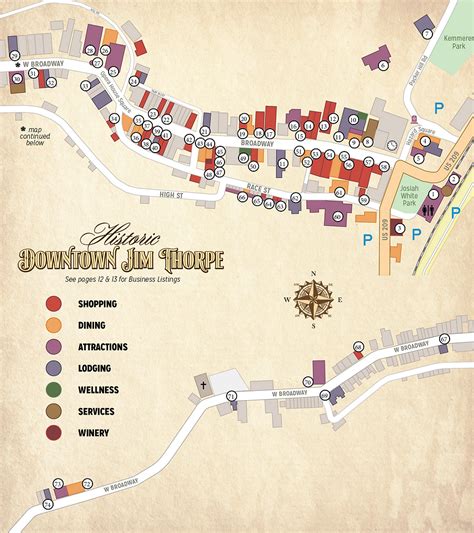 Map Of Downtown Jim Thorpe Pa