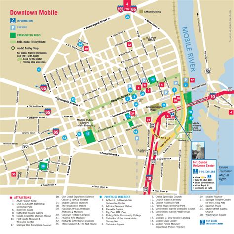 Map Of Downtown Mobile