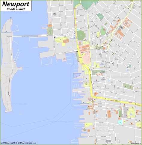 Map Of Downtown Newport Ri