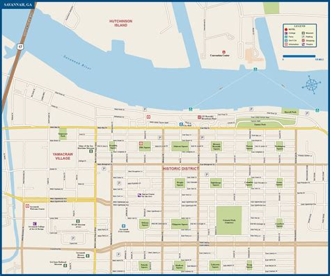 Map Of Downtown Savannah