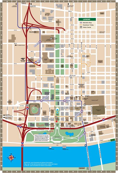 Map Of Downtown St Louis