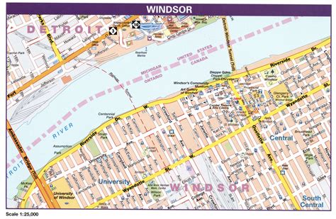 Map Of Downtown Windsor