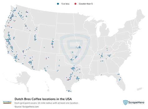 Map Of Dutch Bros In The Us