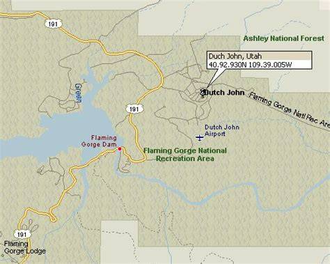 Map Of Dutch John Utah