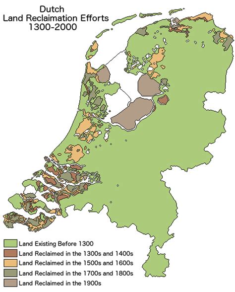 Map Of Dutch Land Reclamation
