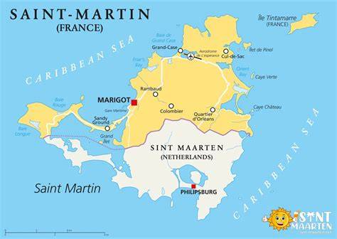 Map Of Dutch Side Of St Maarten