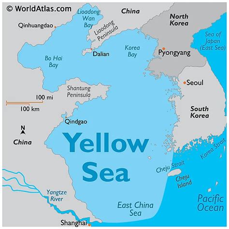 Map Of East Asia Yellow Sea