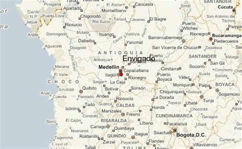 Map Of Envigado Colombia