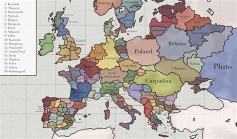 Map Of Europe Before Unification
