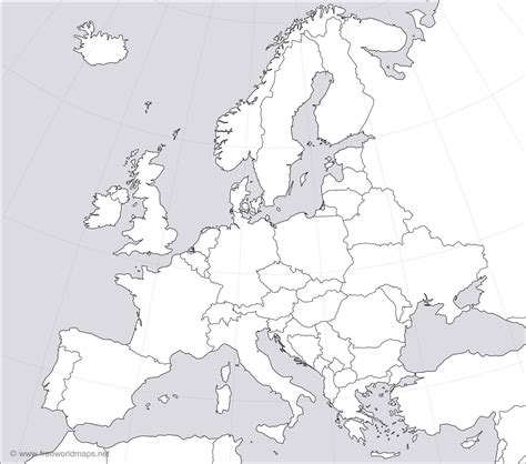 Map Of Europe Blank With Borders