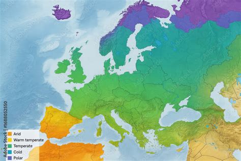 Map Of Europe Climate Zones