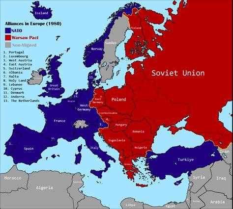 Map Of Europe Cold War