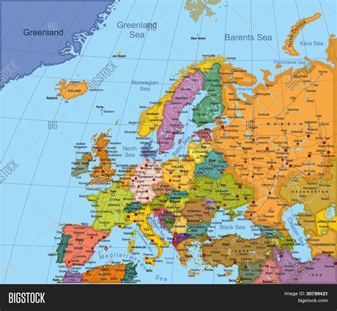 Map Of Europe Detailed