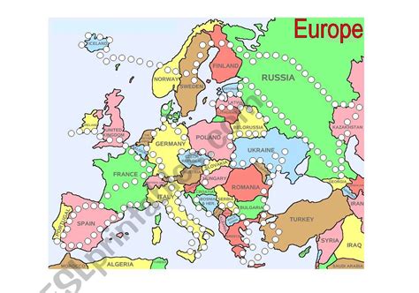 Map Of Europe Game